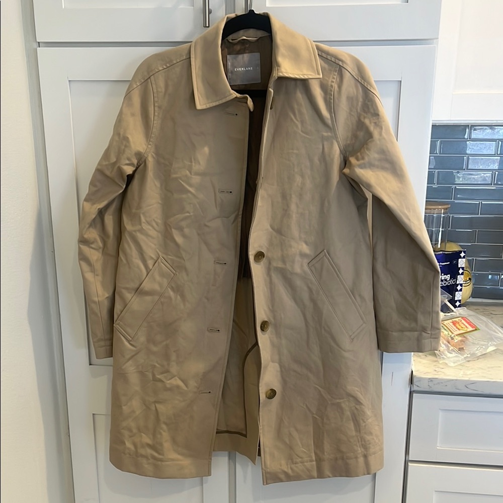 Everlane The Mac Coat Trench Coat with Classic Style and Lightweight Fabric